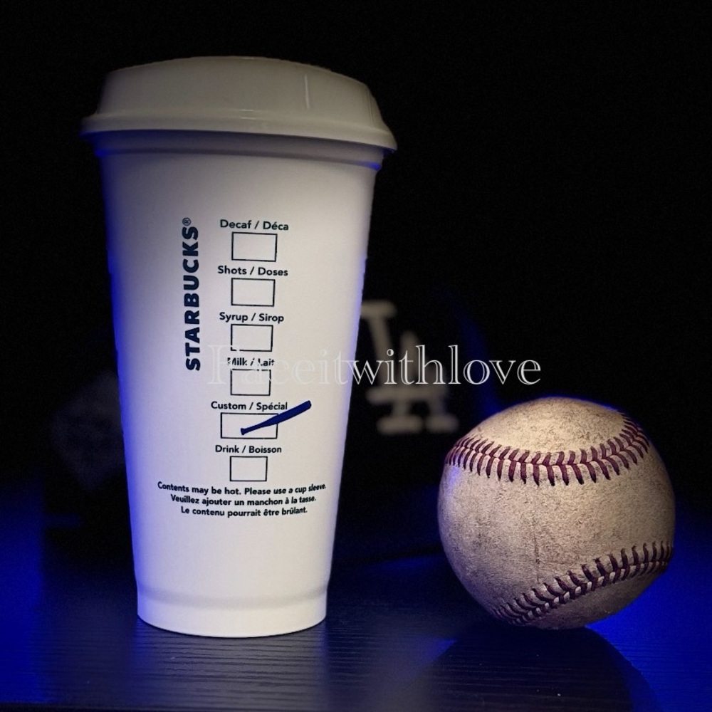 Bundle of 12 LA Dodgers Custom Made Starbucks Travel Coffee Cup - Picture 2 of 3